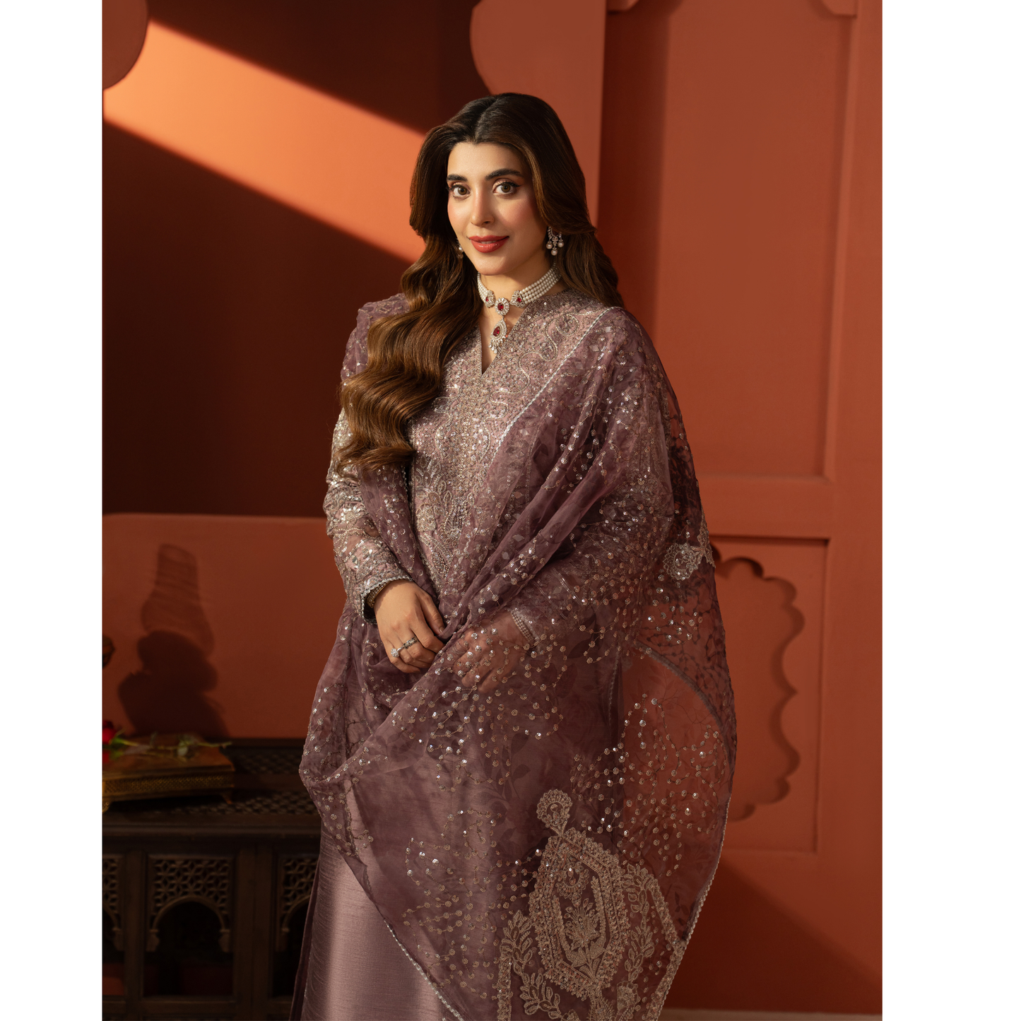 UA-170 Raw Silk Embroidered Festive Collection