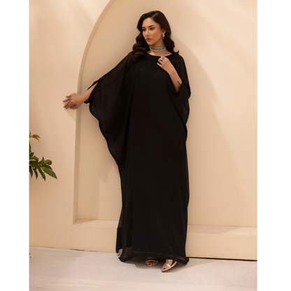 UMS-58 Jeem by Simrans Chiffon Kaftan Dress |Ready to Wear Modest Fashion Asian Clothes
