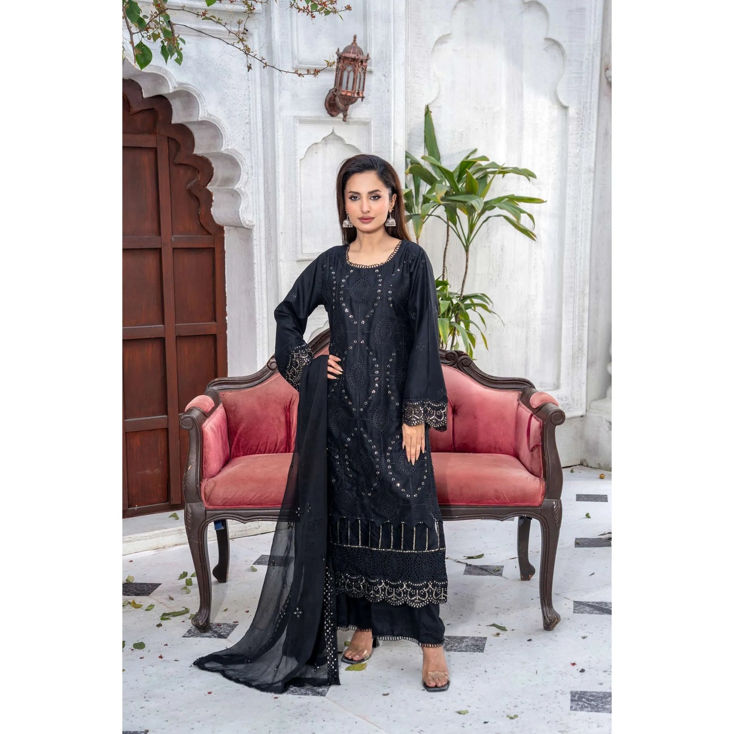 UMRZ-54 "Image Kari" Linen Festive Mother & Daughter Collection by Rangz