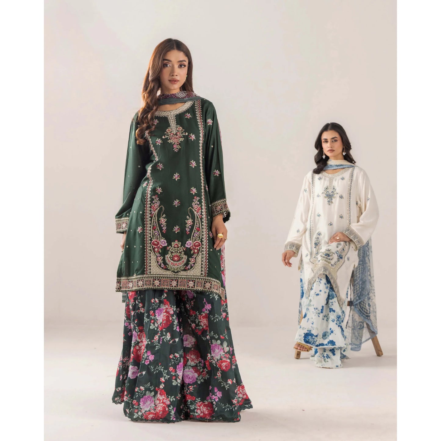 UTT-18 VOL 4 Embroidered Printed Linen Festive Collection by Traditional Thread