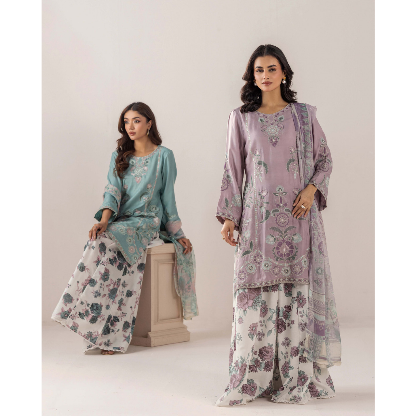 UTT-19 VOL 5 Embroidered Printed Linen Festive Collection by Traditional Thread