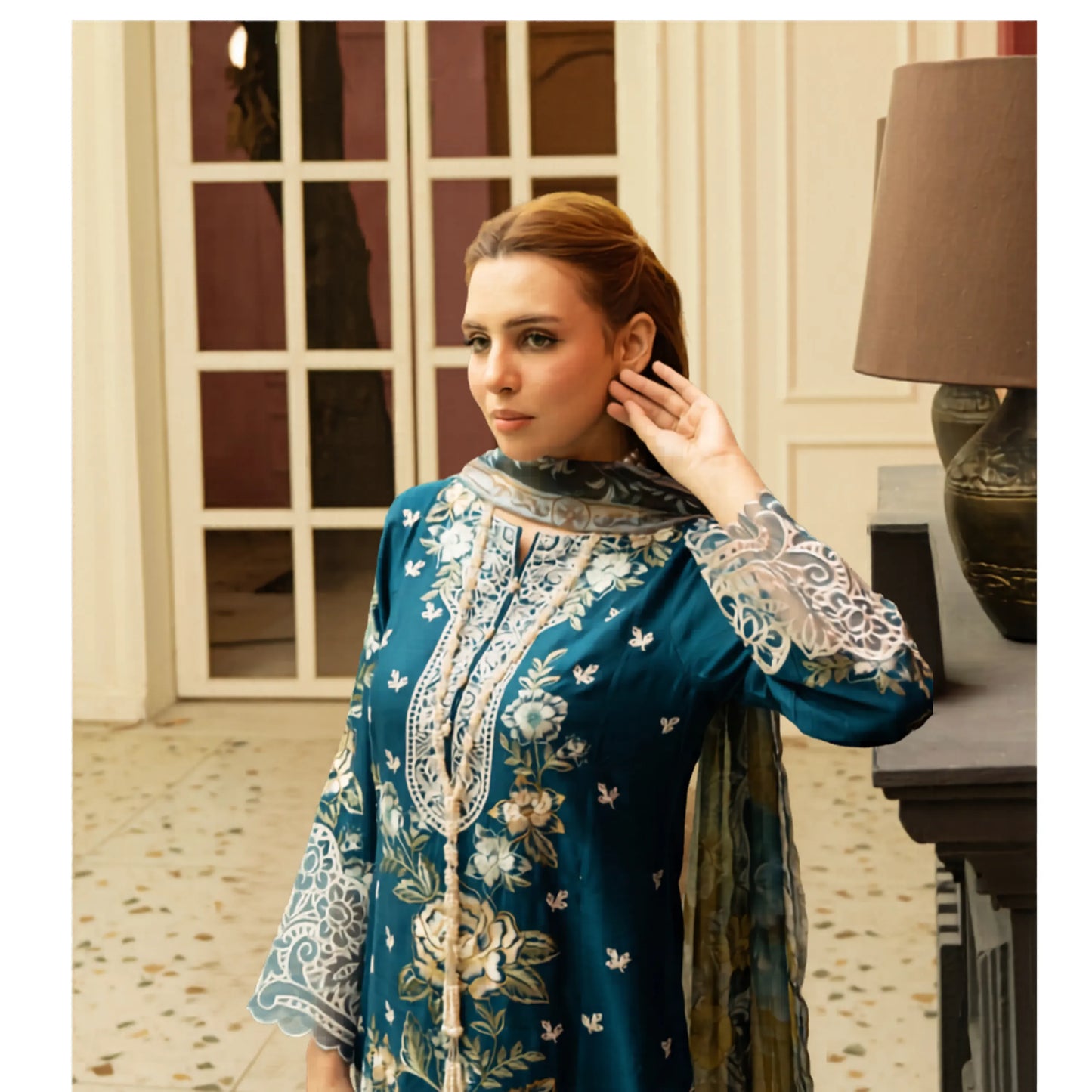 UMRZ-58 Embroidered Linen Collection 3 Pc By Rangz Asian clothes Ready to Wear