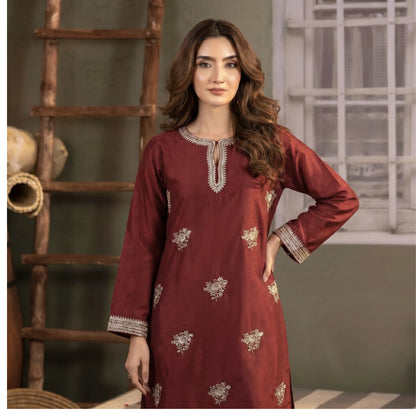 USP-06 mother Daughter Embroidered Cotton sharara collection by Sha Posh | Ready to Wear Pakistani designer Clothing