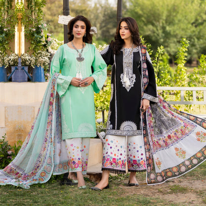 KC-1574 "Sunheri" Embroidered Festive Cambric Cotton Collection by Karma Collection