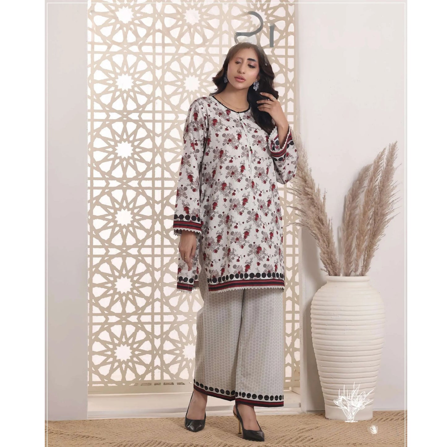 USN-19 Daily Pret Vol'8 Printed Lawn Co-Ords Set by Saphron Casual Co Ord Set Pakistani