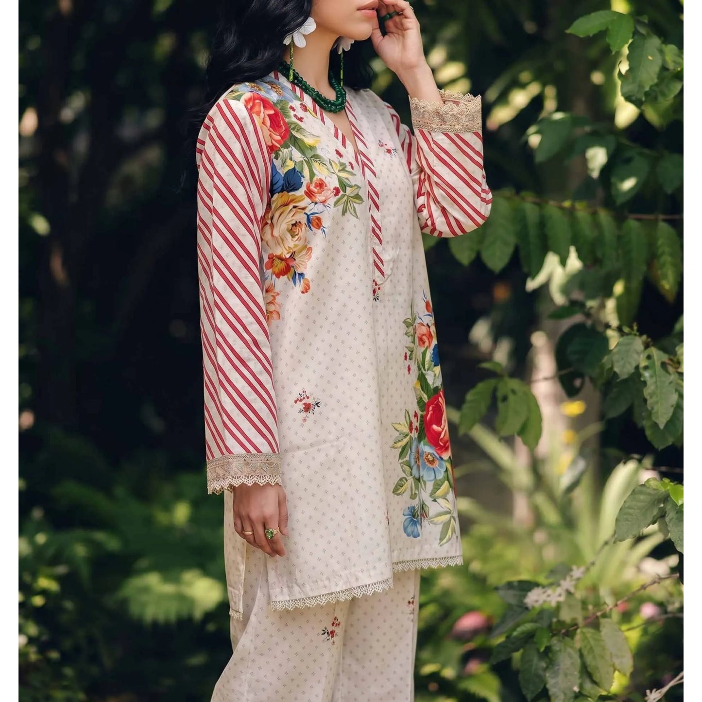 USN-21 Printed Lawn 2 Piece Co-Ord Set for Women | Soft Summer Casual Wear by Saphron