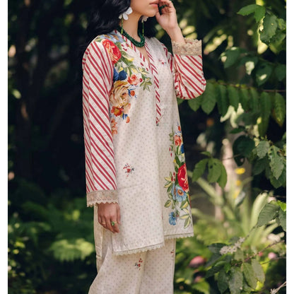 USN-21 Printed Lawn 2 Piece Co-Ord Set for Women | Soft Summer Casual Wear by Saphron