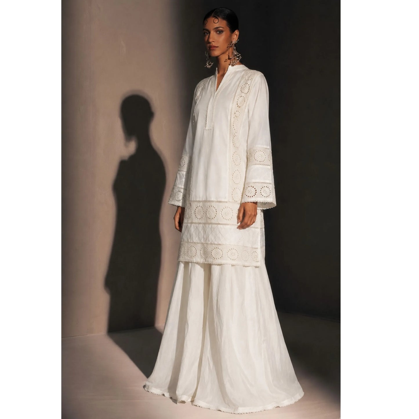 RA-35 Lawn Chikankari 2 Piece Sharara Set by Raniya.h | Premium Embroidered Summer Outfit | Women Casual & Festive Wear
