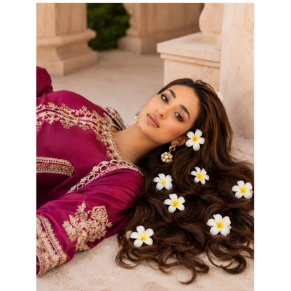 RA-36 Embroidered Sheesha Silk 3 Piece Suit | Premium Embroidered Silk Dress with Dupatta | Women's Party & Festive Wear