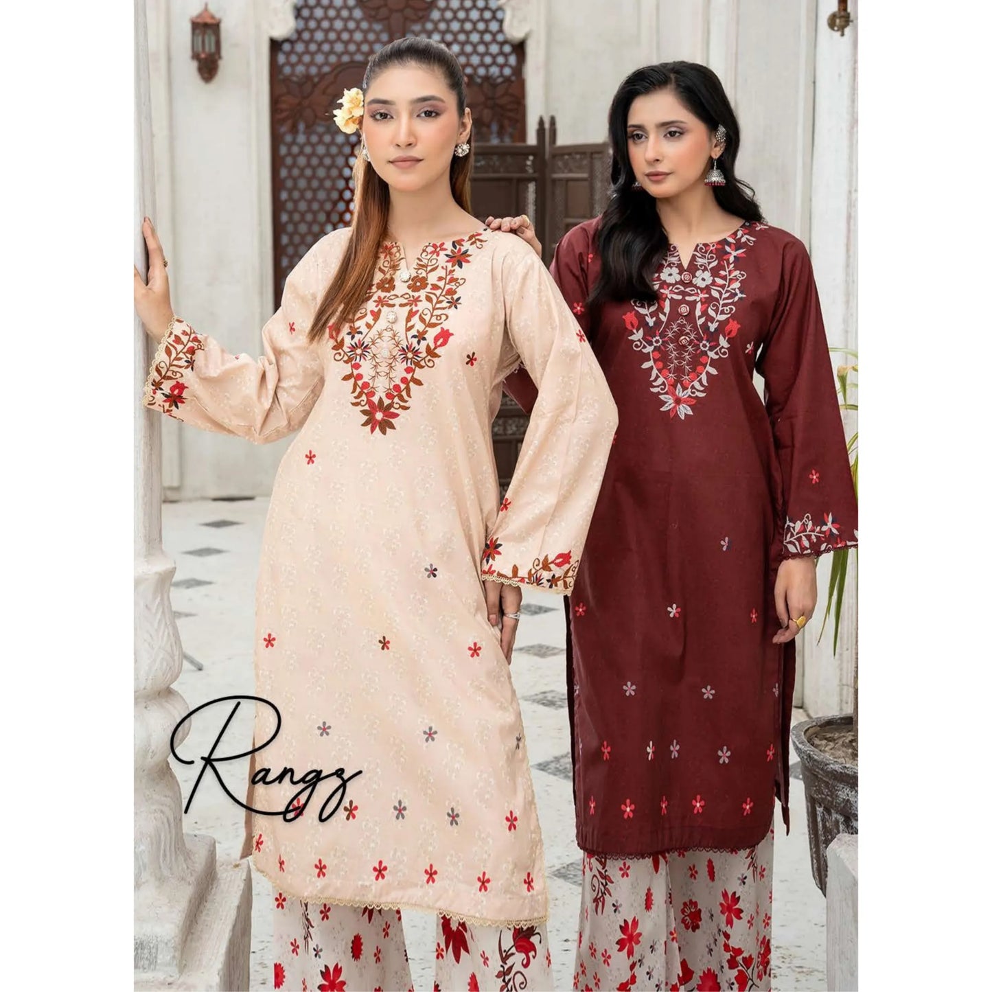 UMRZ-63 "Aleezay Prints" by Rangz Printed Lawn Co Ord set collection| Ready to Wear Pakistani Asian clothes