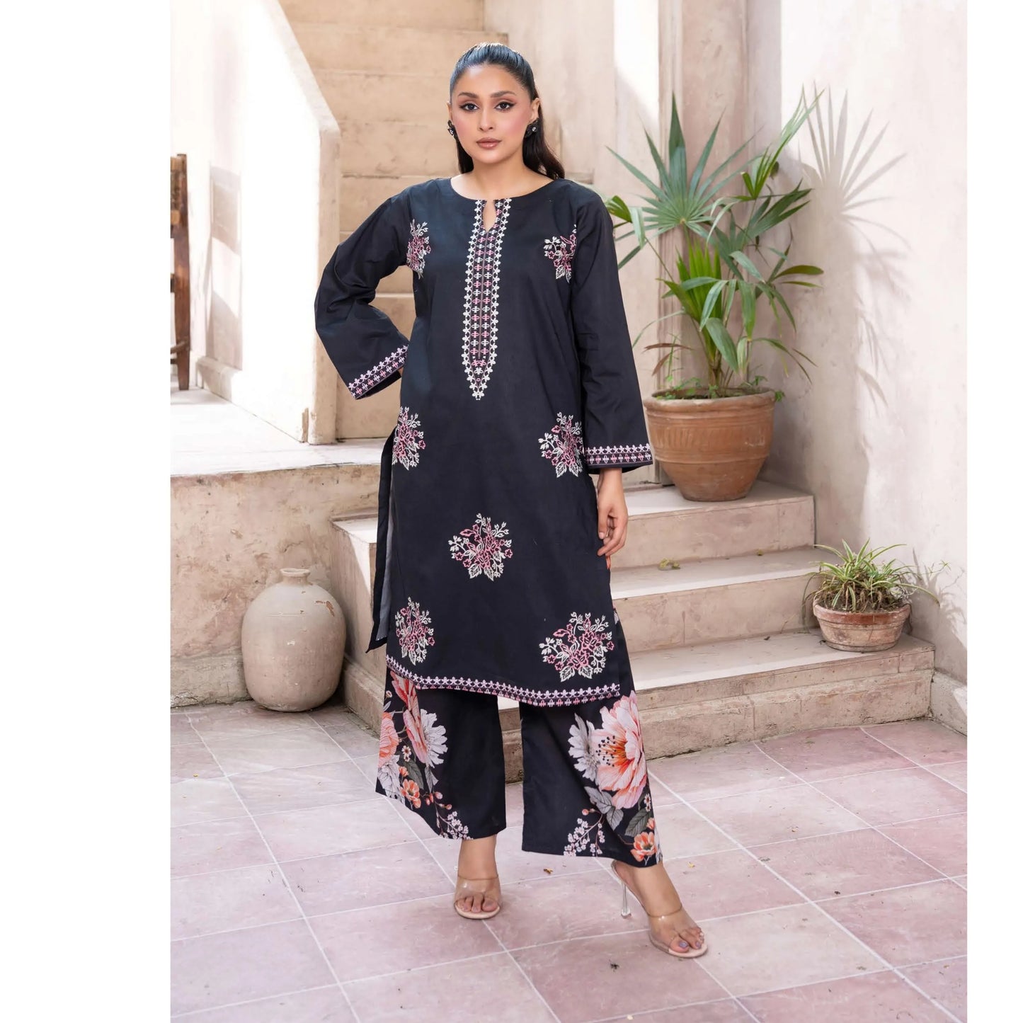 UMRZ-64 "Reat" by Rangz Embroidered Lawn Co Ord set collection| Ready to Wear Pakistani Asian clothes