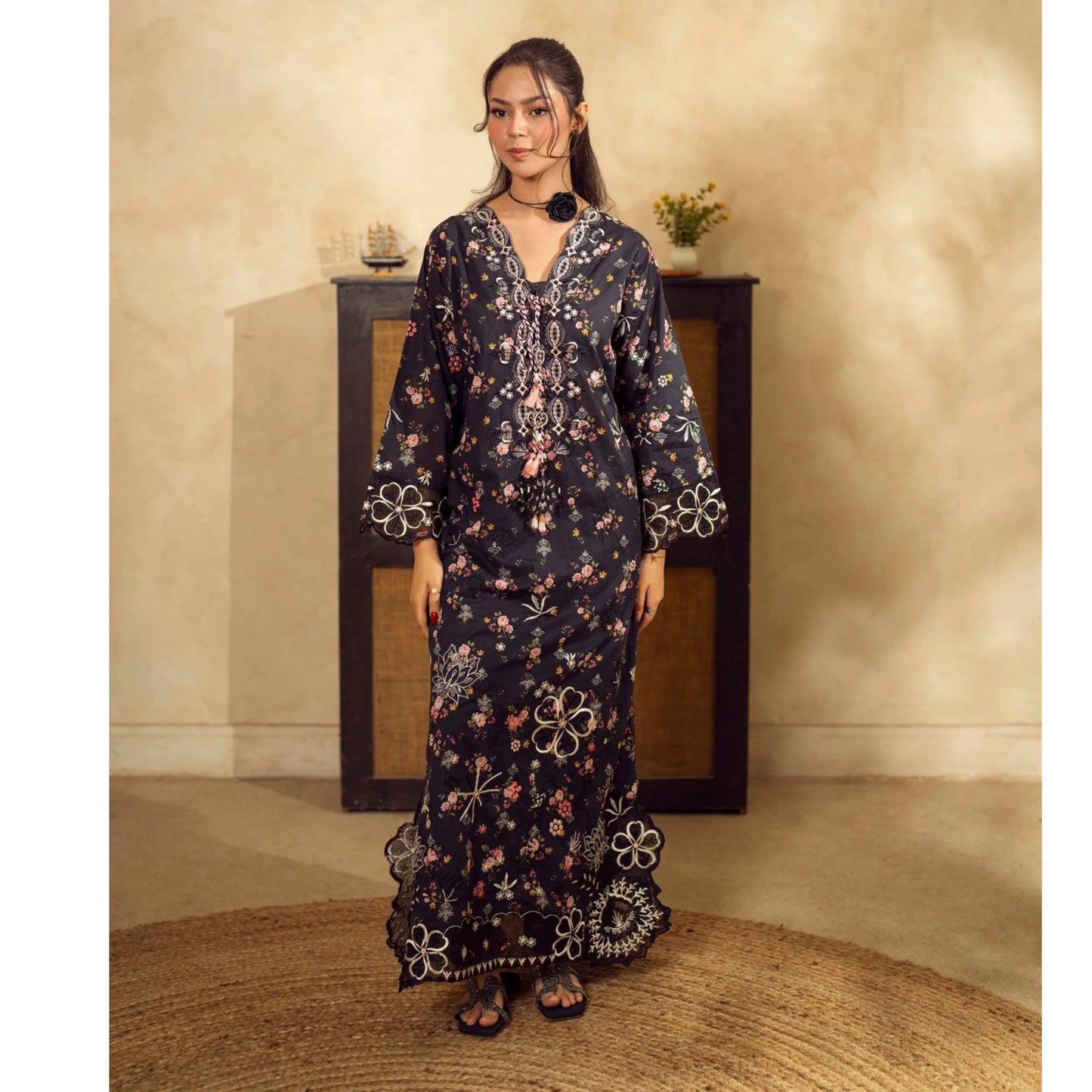 UGL-01 Printed Lawn Kaftan 2 Piece Set by Guzel