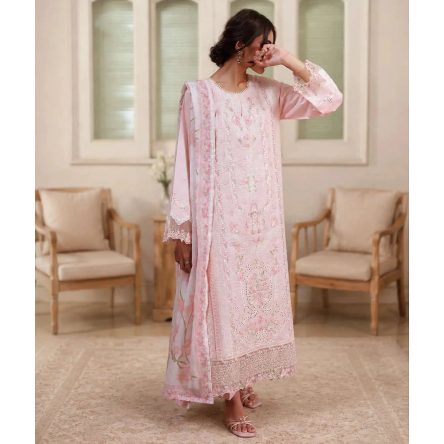 UCA-47 "Sakoon" Embroidered Cambric 3 Pc Collection | Casuallite