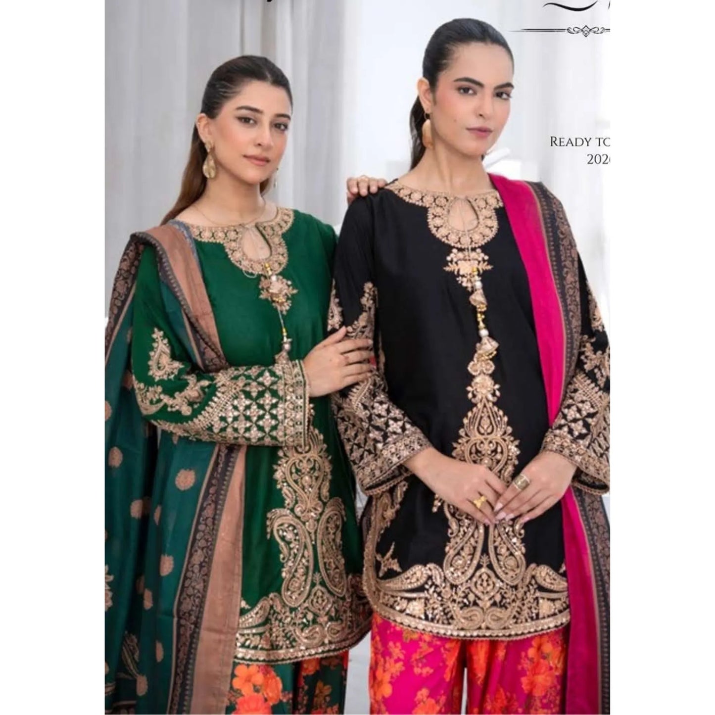 UTT-25 " Ethnic" Cambric Cotton 3 Pc Collection | Traditional Thread