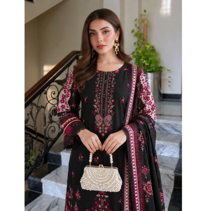 UA-325 Printed Kaftan Khaddar Style 3 Pc Collection | Umnaa