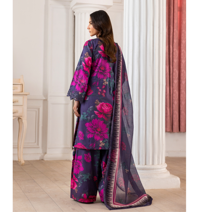 RA-15 Embroidered Trending Printed Farshi Shalwar Lawn Collection 3 Pc | Raniya.h