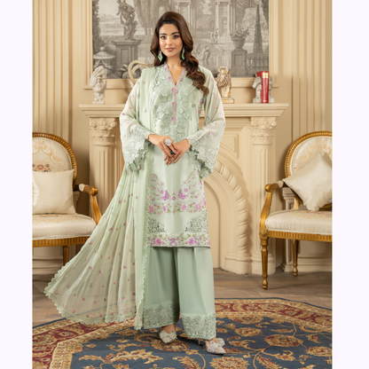 F-464 Embroidered Georgette Farshi Shalwar Collection by karma Collection