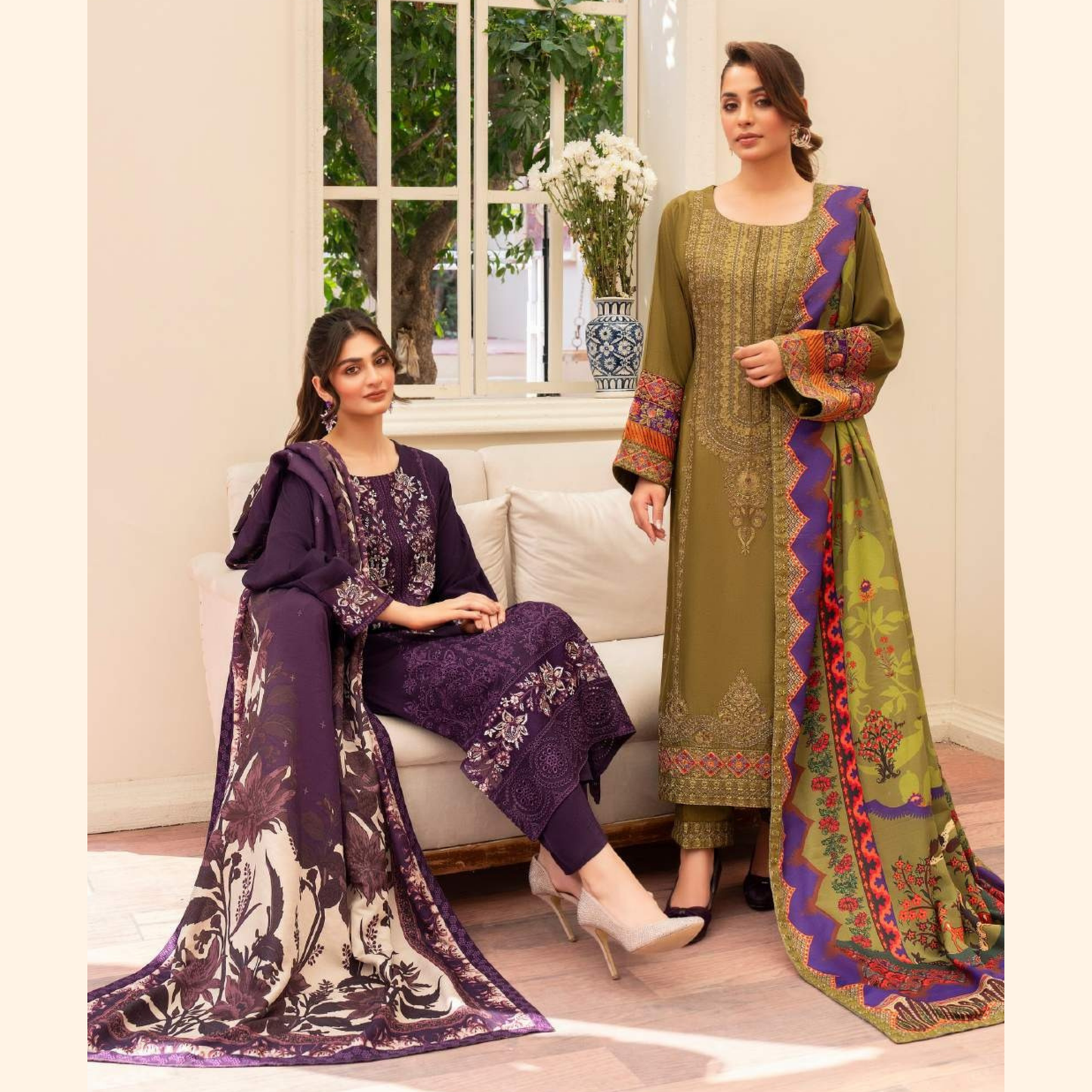 3 Pc Ready to Wear Embroidered Collection | Karma Collection | UMKC01001