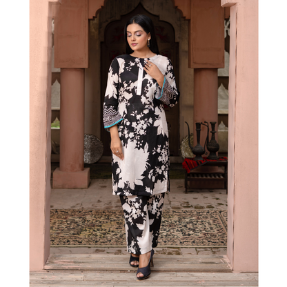 Printed Lawn Co-Ords Set 2 Pc | Ready to Wear | Rangz