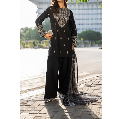 UCA-22 3 pc Summer Cotton Lawn Monochrome Collection | Ready to Wear | Casuallite
