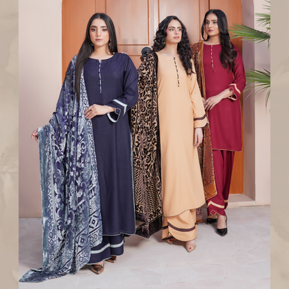 UMS-54 "Venus" by Simrans Palachi Shawl Linen Shalwar kammez Winter Collection