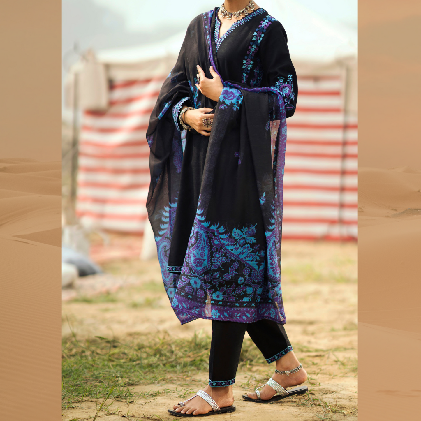 3 Pc Embroidered Khaddar Ready to Wear Collection by Casuallite | UMCAE0801