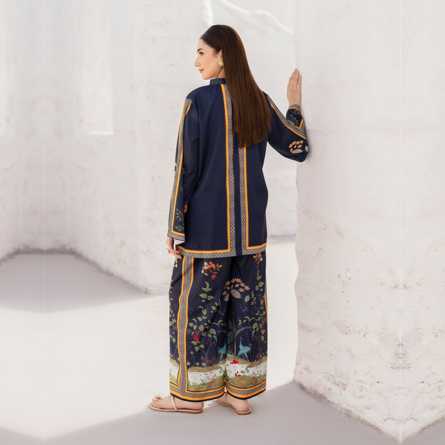 2 Pc Mother & Daughter Pakistani Printed Co-ord Set Collection by Garnet