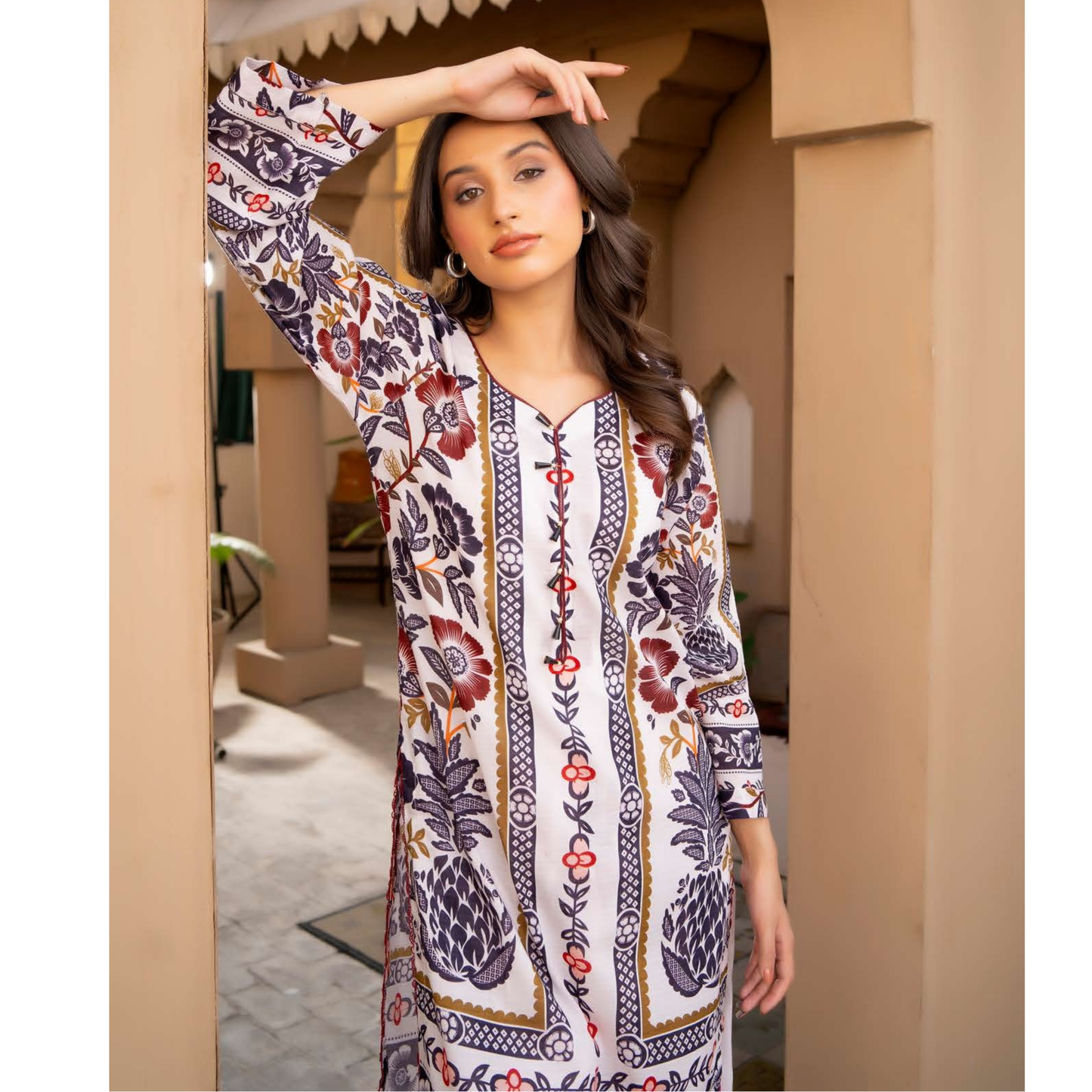 UMRZ-45 2 Pc Printed Cotton Co-Ord set |Ready to Wear| Rangz