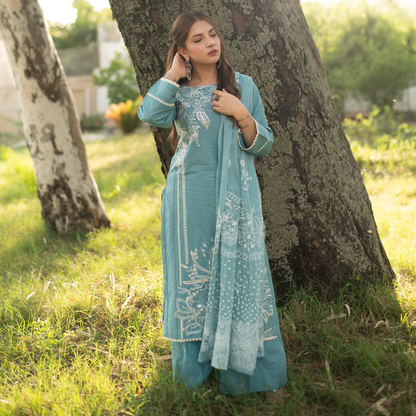 UA-120 Embroidered khaddar 3 Pc Collection | Ready to Wear | Umnaa
