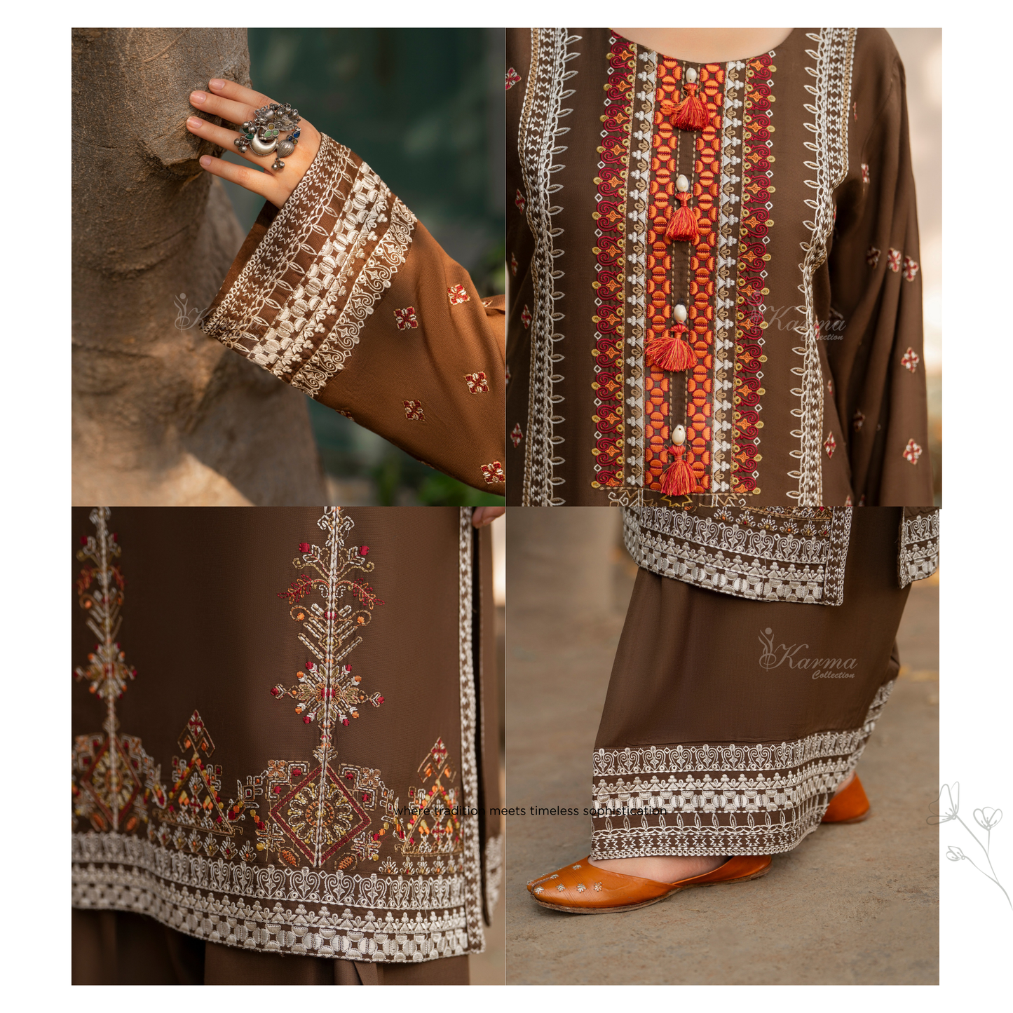 "Nigar" Kotrai Edition Luxury Embroidered 3 Piece by Karma Collection