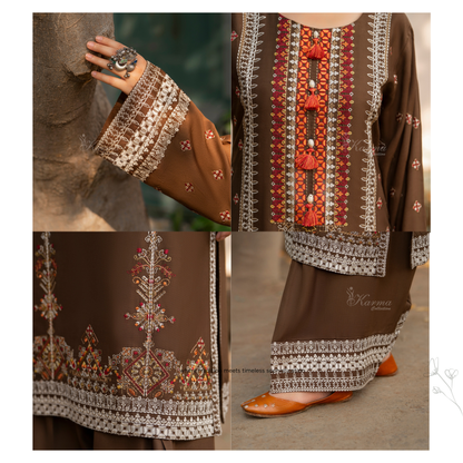 "Nigar" Kotrai Edition Luxury Embroidered 3 Piece by Karma Collection
