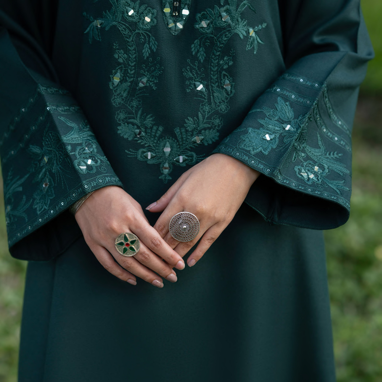 UCA-32 "Khunki" Embroidered Dhanak with Pashmina Wool Shawl Winter Collection by Casuallite