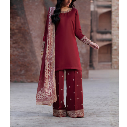 UCA-34 "ISHQIA" Festive Drop Embroidered Viscose Collection by Casuallite