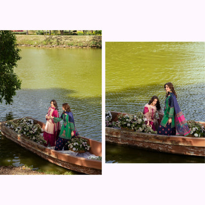 KC-1572 "Sunheri" Embroidered Festive Cambric Cotton Collection by Karma Collection