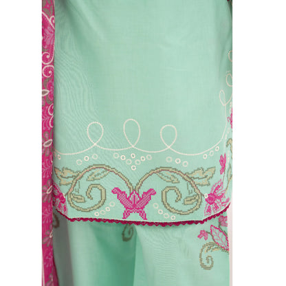UA-216 Embroidered Cambric Cotton Collection by Umnaa | Ready to Wear Pakistani Asian clothes