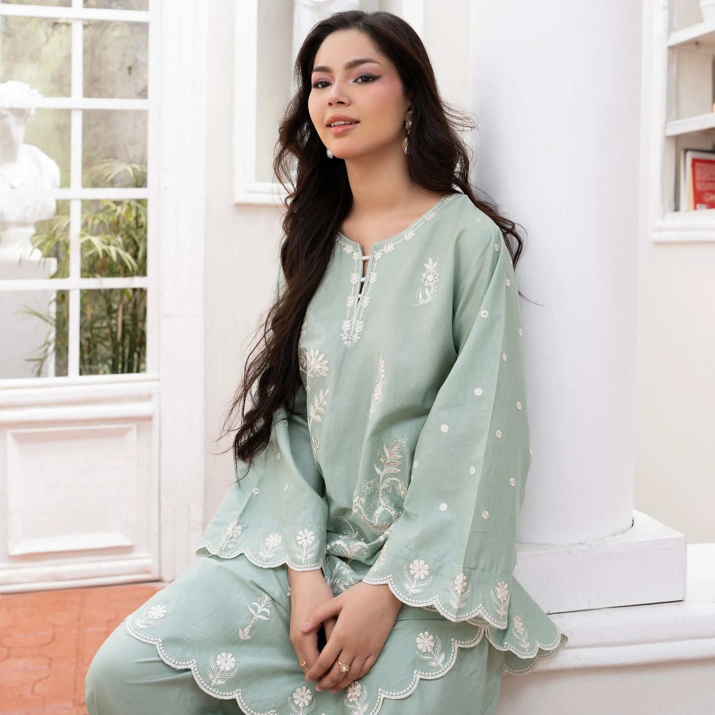 UA-243 Embroidered Lawn Summer Lawn Co-Ords Set by Umnaa