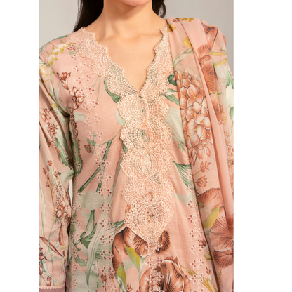 UA-94 3 Pc Embroidered Printed Summer Lawn | Ready to Wear | Umnaa