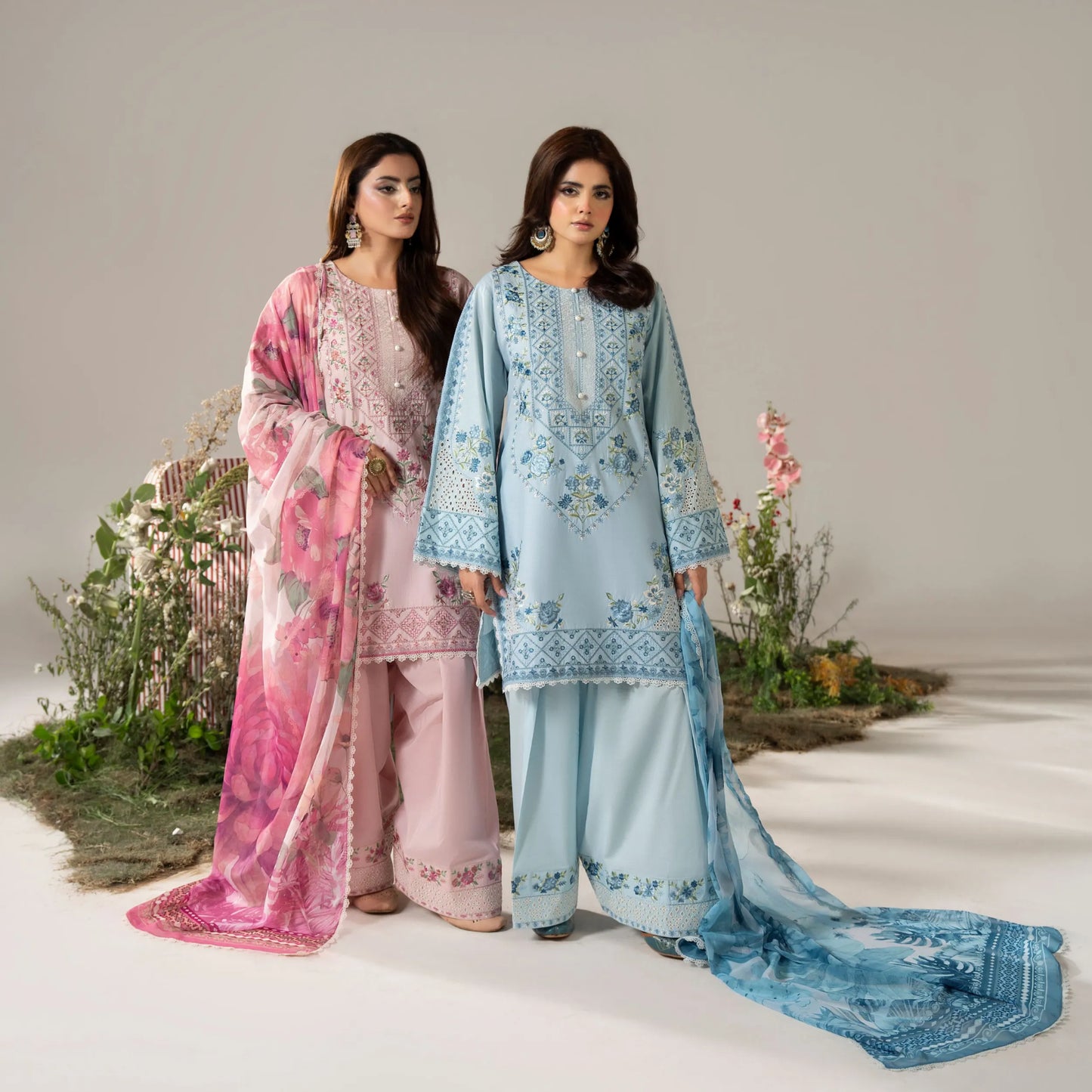KC-1580 "AYRA" Embroidered Cambric Cotton Collection by Karma Collection