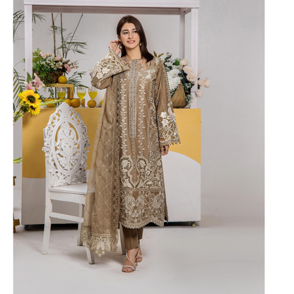 UTT-06 Embroidered Lawn 3 Pc Ready to wear Collection | Traditional Thread