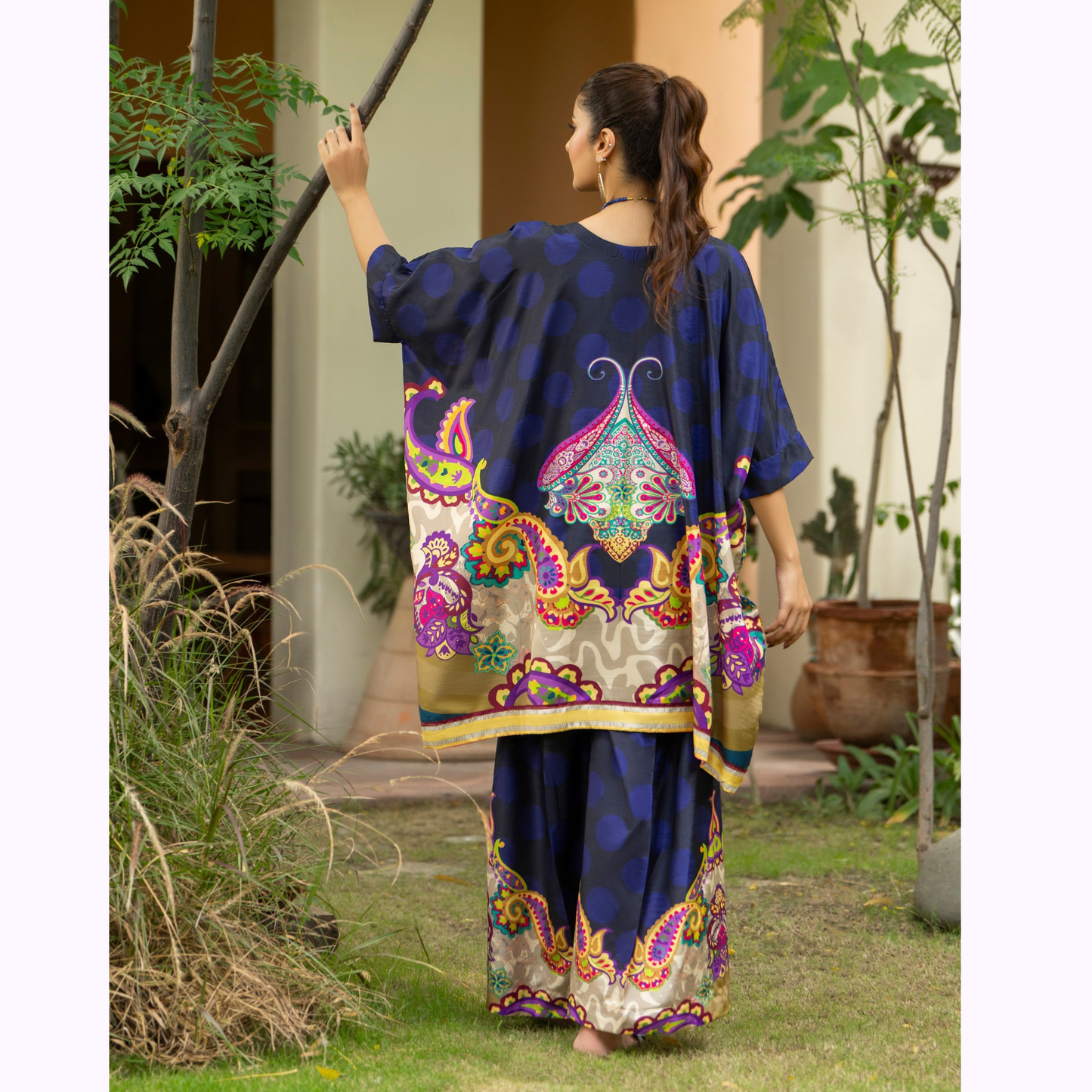 Sëleñe Raw Silk Printed Co-Ords Set by Karma Collection | Ready to Wear Modest fashion Asian