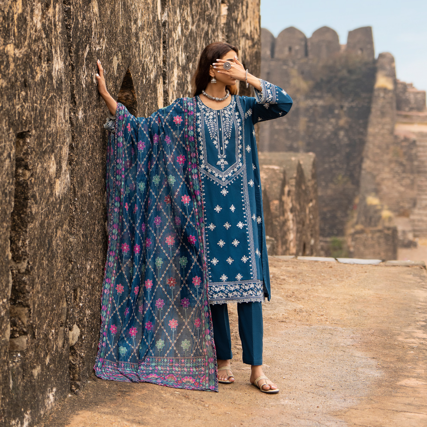 UCA-16 3 Pc Embroidered Cotton Lawn Ready to Wear Eid Collection by Casuallite