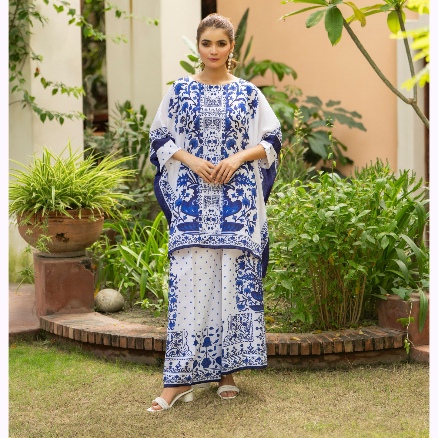 Sëleñe Raw Silk Printed Co-Ords Set by Karma Collection | Ready to Wear Modest fashion Asian