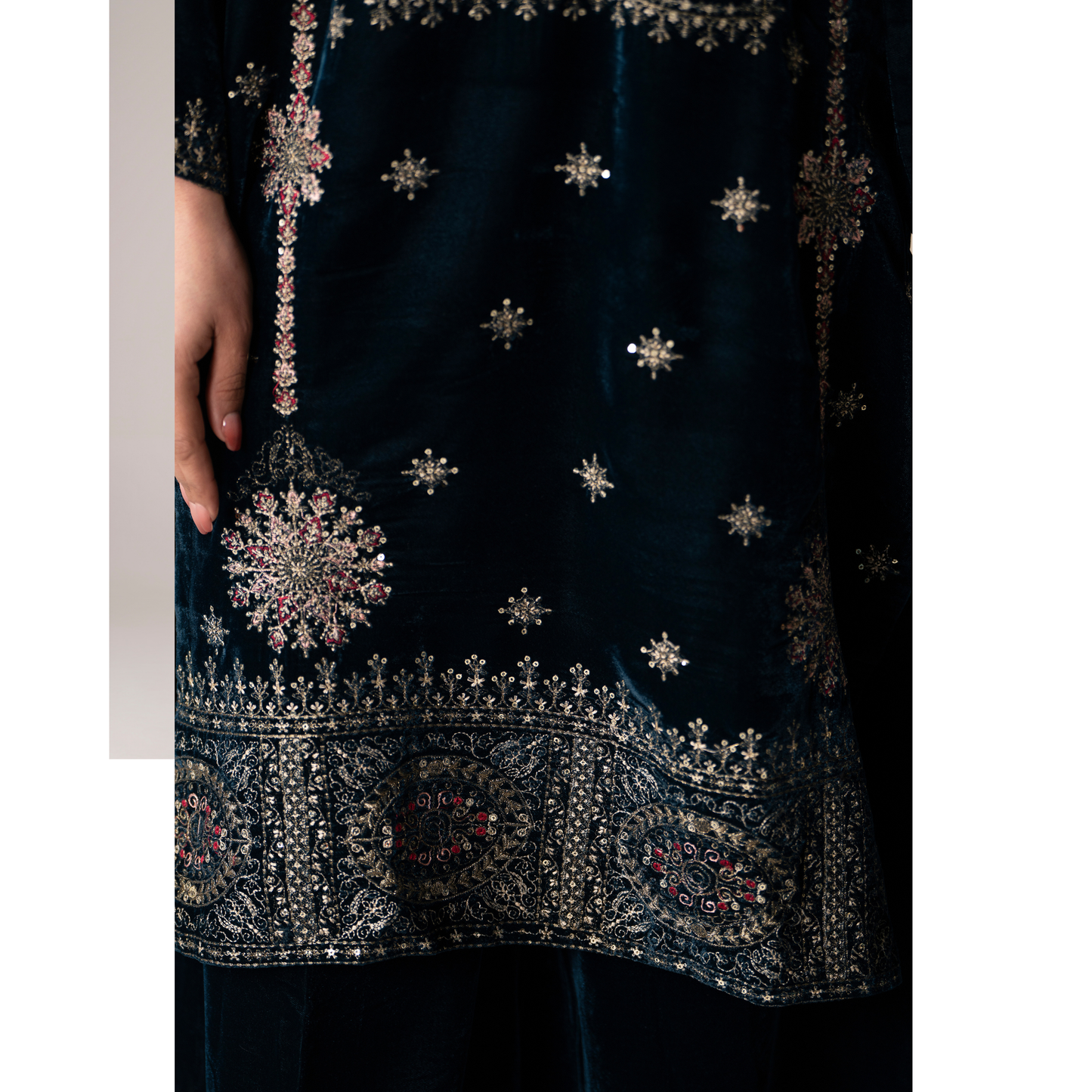 RA-27 Dastan e Eid Embroidered Velvet Collection | Embroidered 3 Piece Festive Ready to Wear by Raniya.h