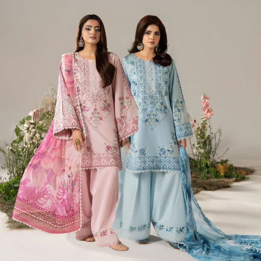 KC-1580 "AYRA" Embroidered Cambric Cotton Collection by Karma Collection