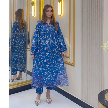 UA-36 Printed Embroidered Khaddar 3 Pc Dress | Ready to wear | UMNAA