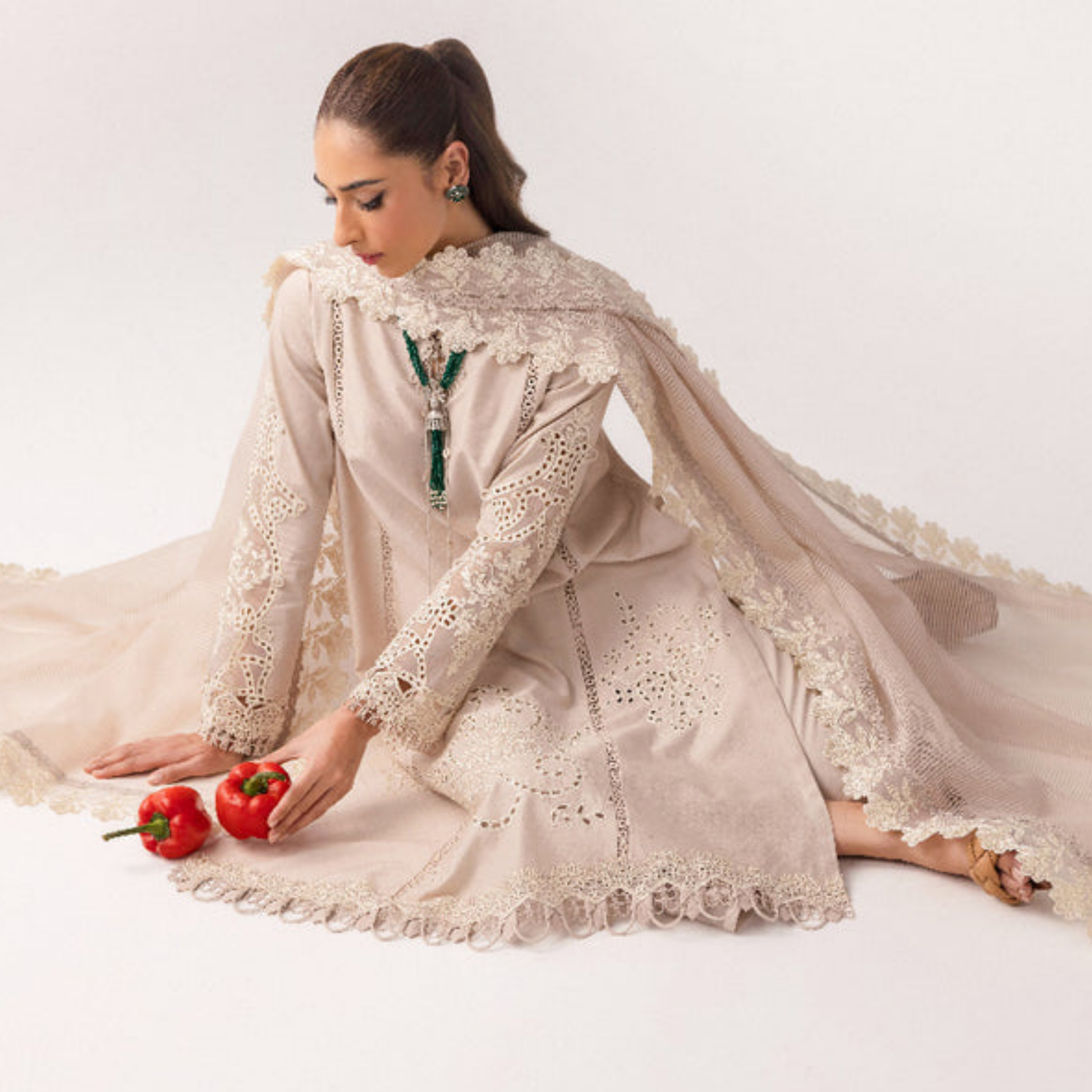 3 Pc Festive Embroidered Collection  | Ready to Wear | Qalamkar
