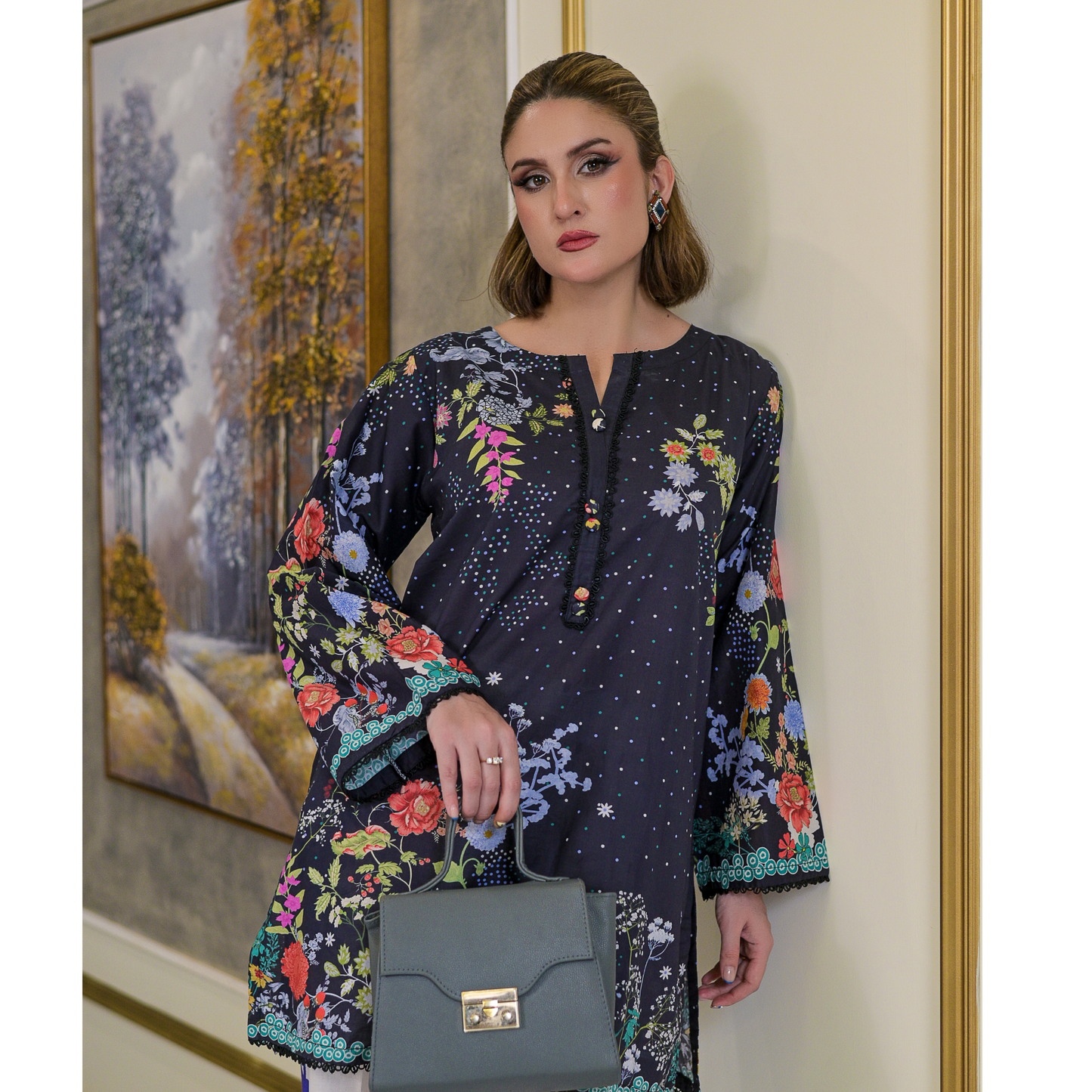 USN-17 Printed Cambric Cotton Co-Ords Set by Saphron