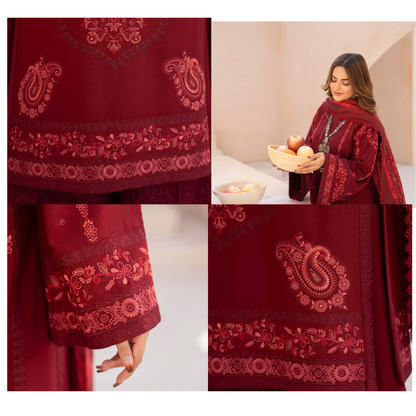 "Mishaal" Khat Edition Luxury Embroidered 3 Piece by Karma Collection
