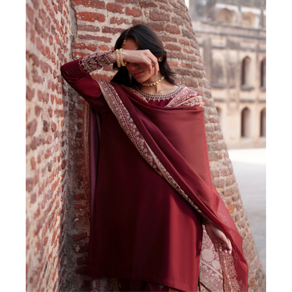 UCA-34 "ISHQIA" Festive Drop Embroidered Viscose Collection by Casuallite