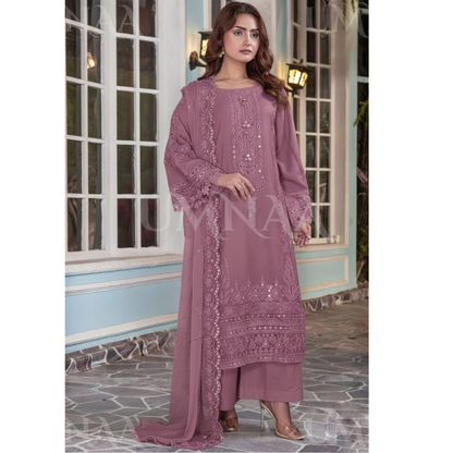 UA-159 Embroidered Dhanak Collection by Umnaa